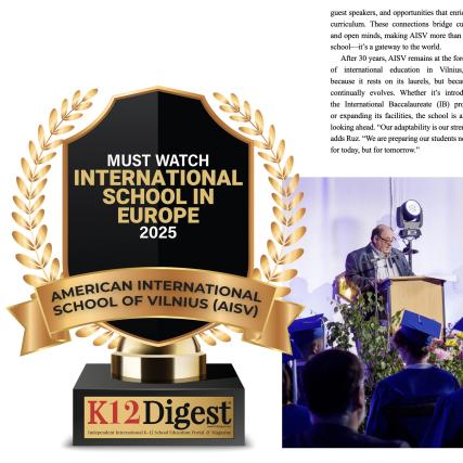 AISV Named a "Must-Watch International School in Europe" | K12 Digest